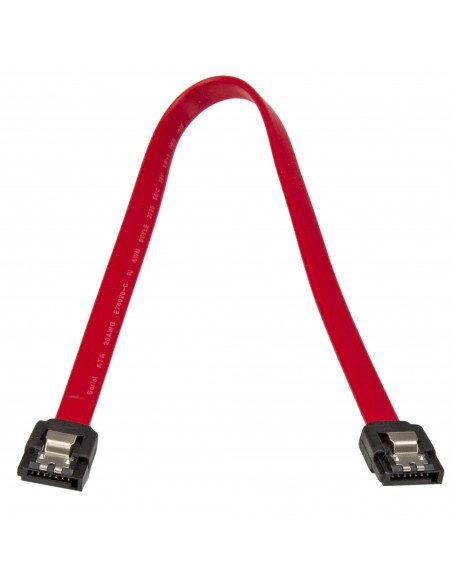 Cable Sata/Sata con cierre de seguridad Rojo 30 cm