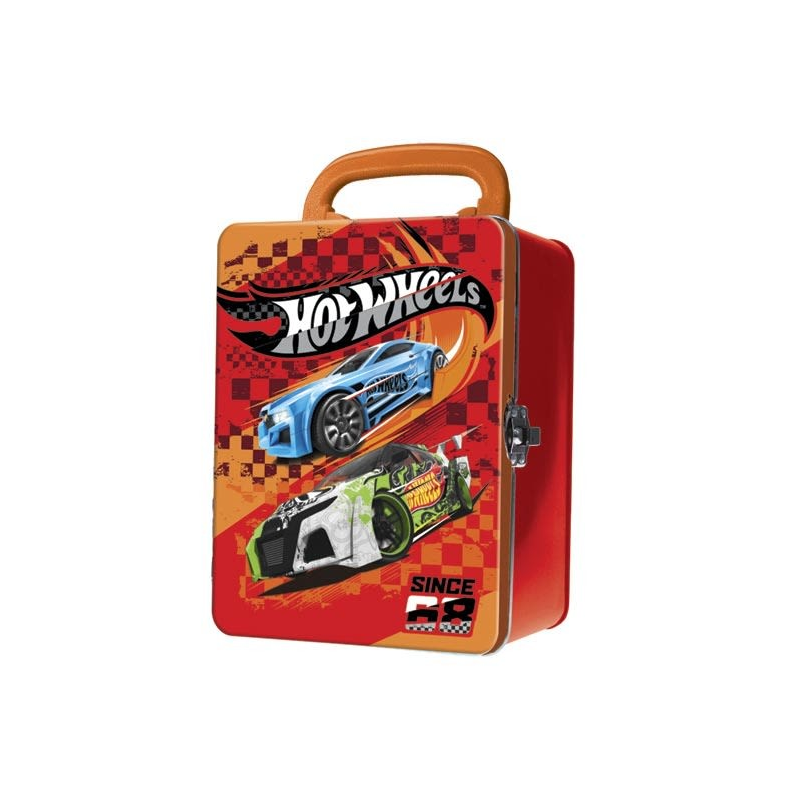 CAJA METALICA PORTAUTOS HOT WHEELS AZAR