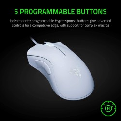 Mouse Gamer Razer DeathAdder Essential Blanco