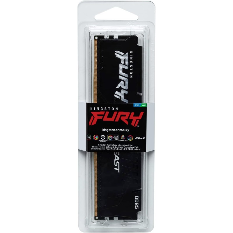 Memoria RAM DDR5 Fury Beast Black 8GB 6000MT/s DDR5 CL40 XMP 3.0 Ready