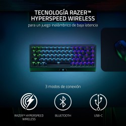 Teclado Mecánico Inalámbrico Razer BlackWidow V3 Mini HyperSpeed (Interruptor amarillo) 65%