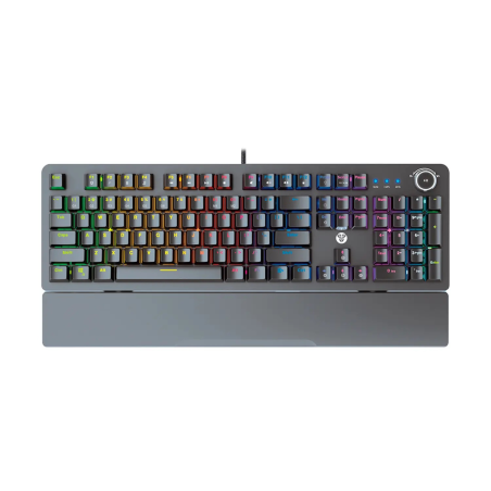 Teclado Mecánico MaxPower MK853 Black Edition RGB swt rojo