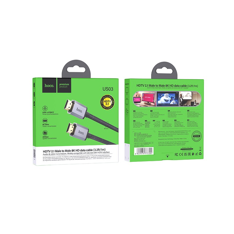 Cable Hoco US03 HDMI 2.1 - 1 Metros