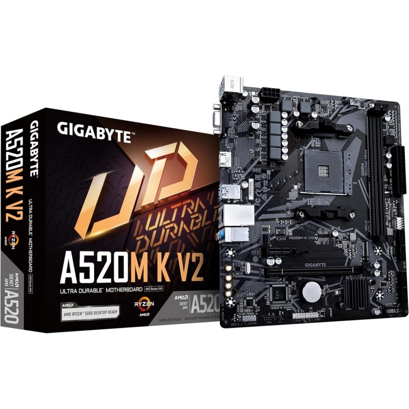 Placa Madre GIGABYTE A520M K V2  v1.1