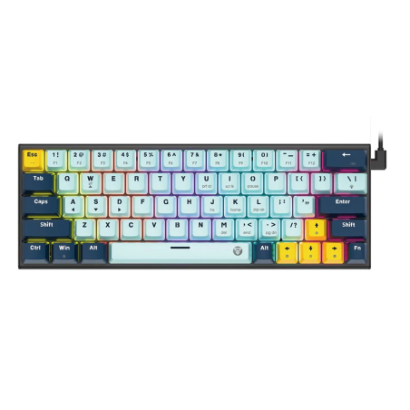 Teclado Mecánico Fantech MK874V2 ATOM63 MIZU EDITION SkyBlue Red Switch