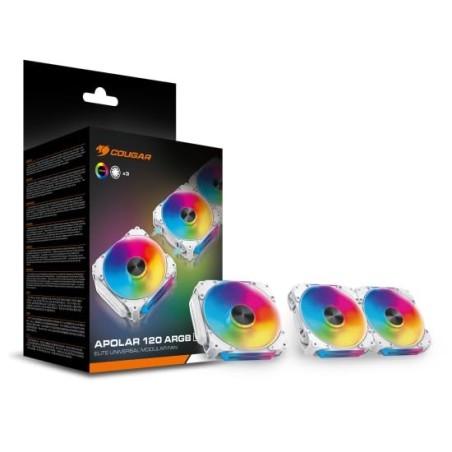 Ventilador  COUGAR Apolar 120 ARGB  (paquete de 3 ventiladores)