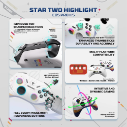 Control inalámbrico NOVA PRO II S WGP15V2s STAR TWO White