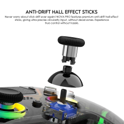 Control inalámbrico NOVA PRO RGB Atomic Black WGP14V2