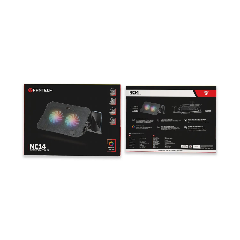 Base de Notebook Fantech NC14 RGB hasta 15.6 Base de Notebook Fantech NC14 RGB hasta 15.6