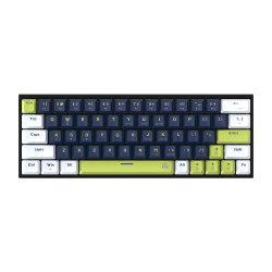 Teclado mecánico factor 60% ATOM63 RGB MORI Blue MK874V2 SWT ROJO