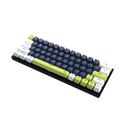Teclado mecánico factor 60% ATOM63 RGB MORI Blue MK874V2 SWT ROJO