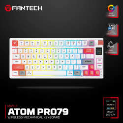 Teclado mecánico inalámbrico  ATOM PRO79 MK917 SWT ROJO