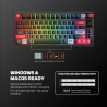 Teclado mecánico inalámbrico  ATOM PRO79 MK917 SWT ROJO