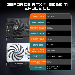 Tarjeta gráfica Gigabyte   RTX 5060 Ti Eagle OC 16G