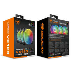 Pack Ventiladores Cougar VORTEX  VX 120 PWM HDB (3 Ventiladores)