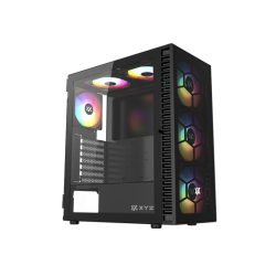 Gabinete Gamer XYZ AIRONE 100 Mesh Black, 6x 120/140mm A-RGB Fan, USB 3.0, ATX
