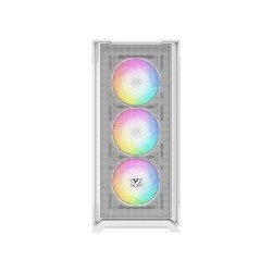 Gabinete Gamer XYZ AIRONE 300-X MESH, ATX, Panel Malla, 6 Ventiladores ARGB, Blanco