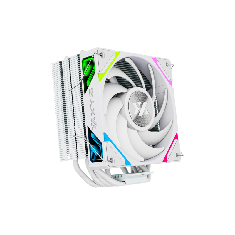 Disipador para CPU XYZ THERMAX 6, 1x Ventilador Vortex 120mm, 6 Heatpipes, A-RGB, Blanco