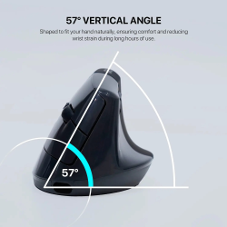 Mouse ergonómico vertical inalámbrico W195R White