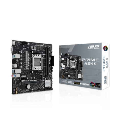 Placa Madre ASUS PRIME A620M-K, Socket AM5, 2x DDR5, M.2 PCIe 4.0