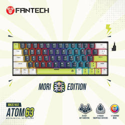 ATOM63 RGB MORI Blue MK874V2 Teclado mecánico factor 60%  RED SWT