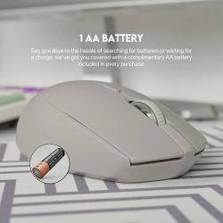 Mouse W193 GO Dual Mode Beige Mouse inalámbrico