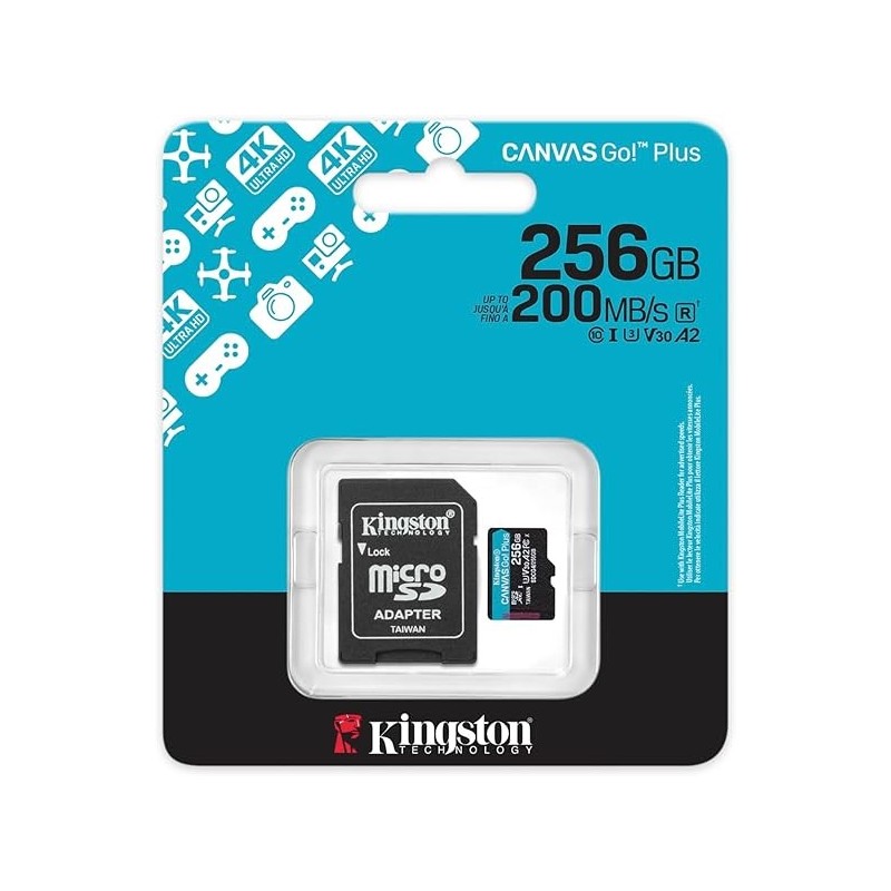 Kingston 256GB microSD Canvas Go Plus 200MB/S