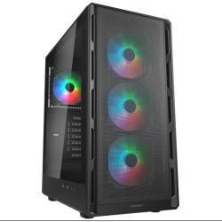Gabinete - Cougar Airface Pure RGB Negro - ATX - Incluye 4 Fan 3 x 120 mm RGB frontales y 1 fan RGB posterior