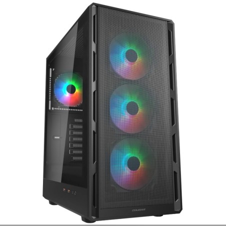 Gabinete - Cougar Airface Pure RGB Negro - ATX - Incluye 4 Fan 3 x 120 mm RGB frontales y 1 fan RGB posterior