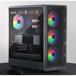 Gabinete - Cougar Airface Pure RGB Negro - ATX - Incluye 4 Fan 3 x 120 mm RGB frontales y 1 fan RGB posterior