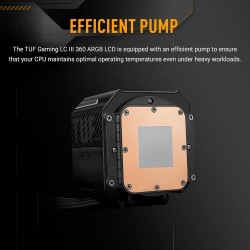 Sistema de Refrigeración Liquida ASUS TUF Gaming LC III 360 ARGB LCD