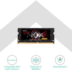 Memoria Ram DDR4 16GB 3200MHz Apacer Nox SO-DIMM, 260-pin CL20, 1.35V