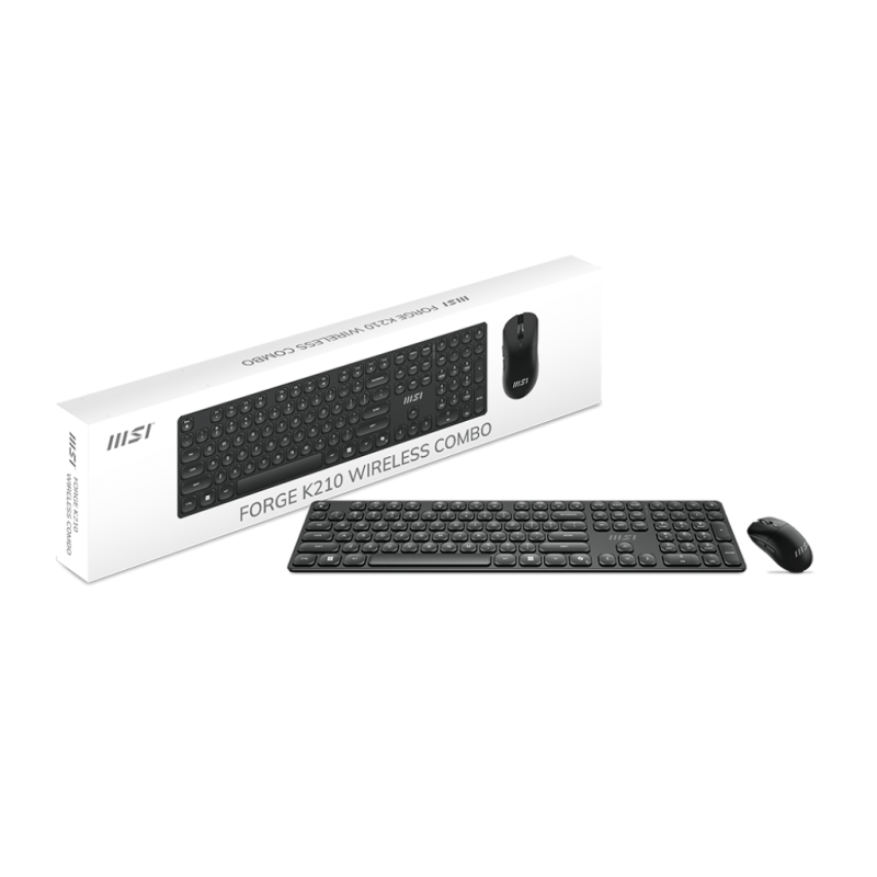 Kit de Teclado y Mouse Inalámbricos MSI Forge K210