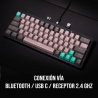 Teclado Mecánico Inalámbrico 60% MK912 ATOM PRO63 Saturn