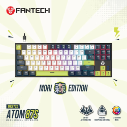 Teclado Fantech MK877s ATOM87s Mori White switch Rojo