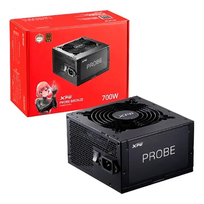 Fuente de Poder 700W (Certificada) - XPG Probe - 80 Plus Bronze - ATX no modular