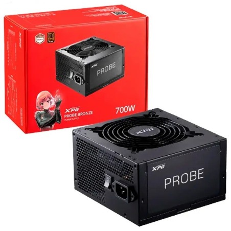 Fuente de Poder 700W (Certificada) - XPG Probe - 80 Plus Bronze - ATX no modular