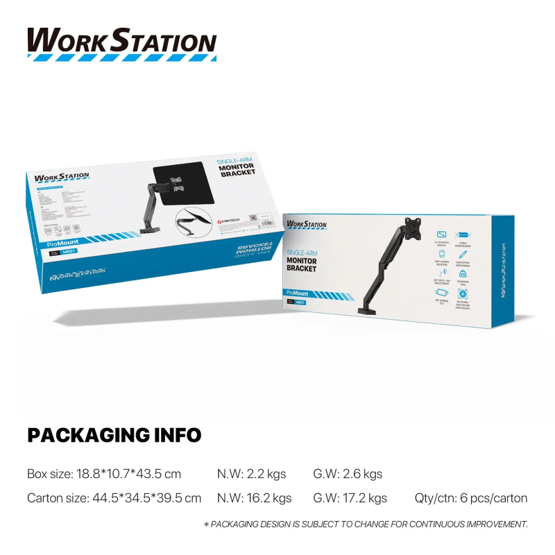 Soporte Monitor Single Arm WorkStation