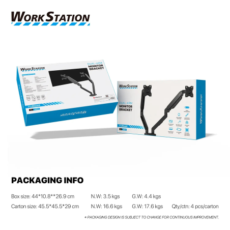 Soporte Monitor Double Arm WorkStation