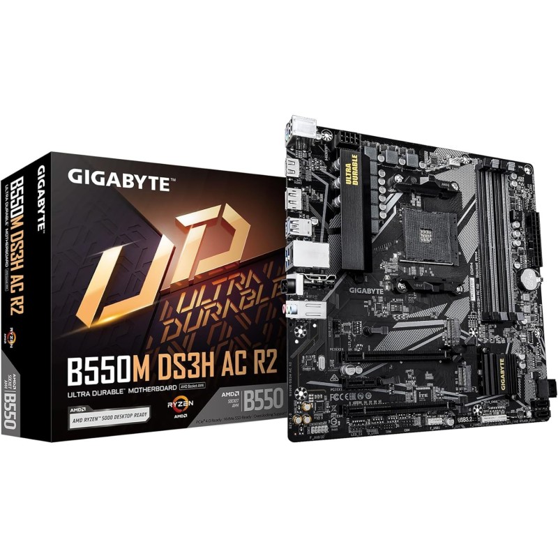 Placa Madre GIGABYTE B550M DS3H AC R2 AM4