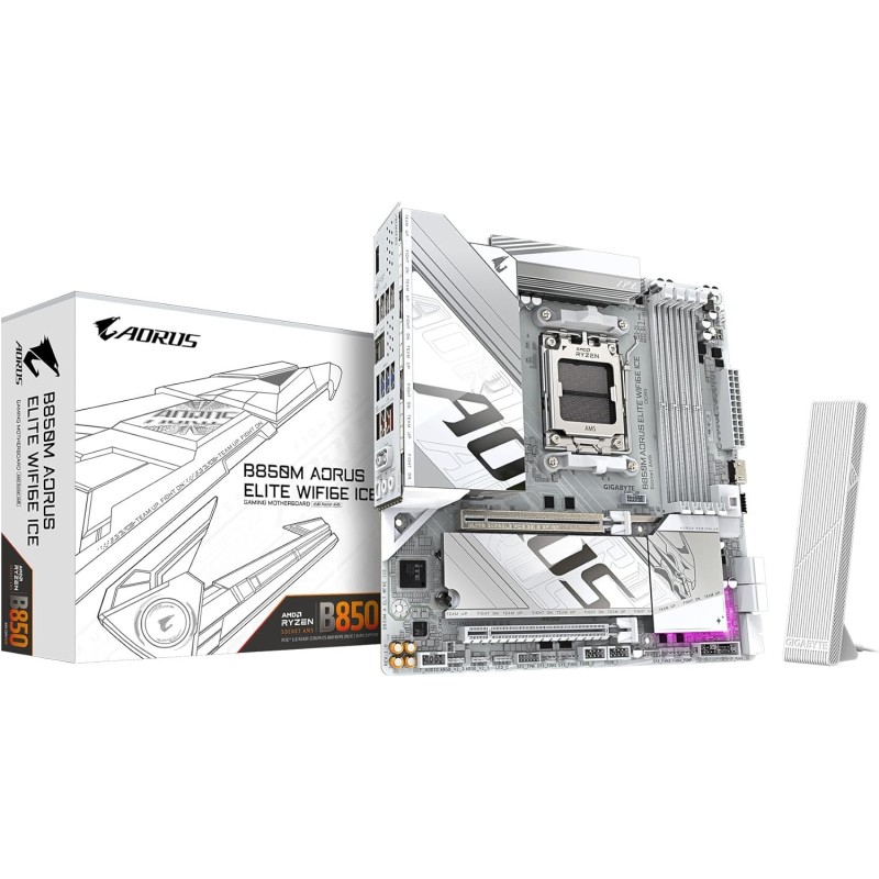 Placa Madre GIGABYTE B850M AORUS Elite WIFI6E ICE AM5