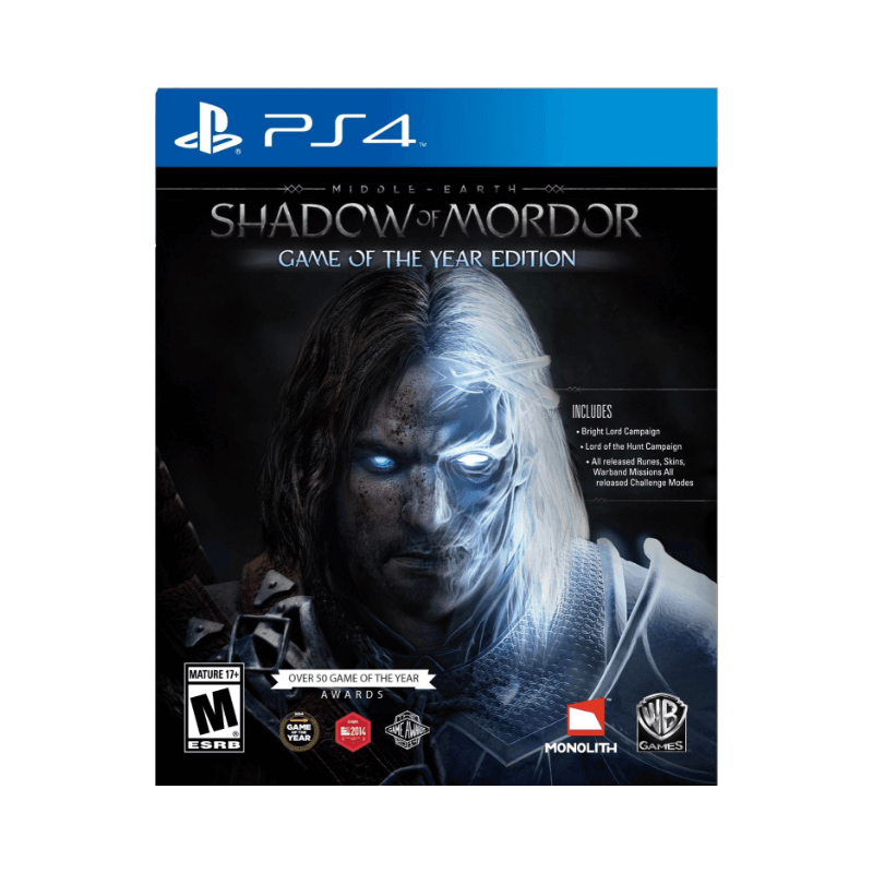 Middle Earth Shadow Of Mordor GOTY - Ps4 USADO