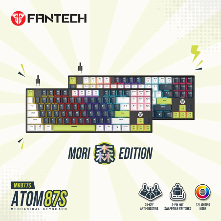Teclado MK877s ATOM87s Mori Blue Switch Taro