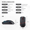 Mouse Inalámbrico Fantech WGC3 CRYPTO Blaco  10.000 DPI