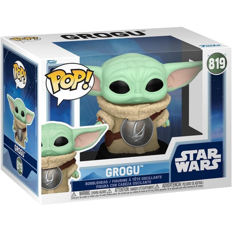 POP Star Wars: Mandalorian & Grogu - Grogu con armadura de pecho Mudhorn