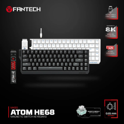 Teclado Magnético 60%  MK811 ATOM HE68 Black